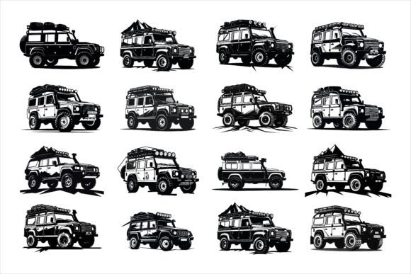 Adventure Car Silhouette Bundle Set: Graphics and Crafts for Sellers
