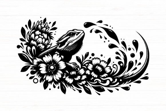 Bearded Dragon SVG PNG DXF JPG: A Versatile Graphic Design Asset for Crafts and Local Business Branding