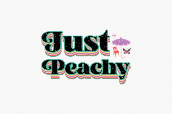 Just Peachy: A Vibrant Graphic Design Asset for Crafts and Creative Projects