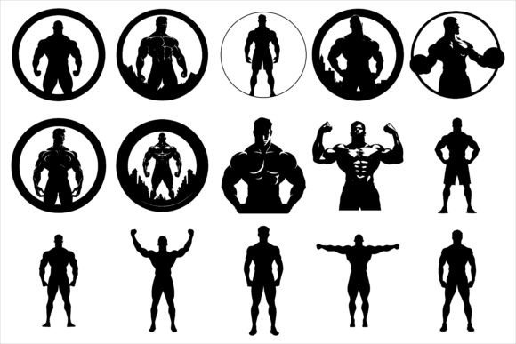 Review: Fitness Body Builder Gym Silhouette Set