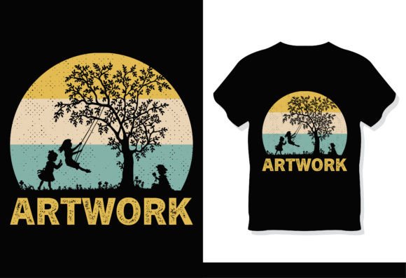 Sunset Artwork Vintage Retro Shirt Graphics and T-Shirt Designs
